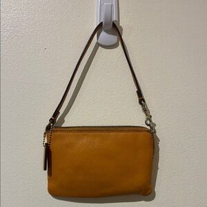 Coach Light Tan Leather Wristlet
